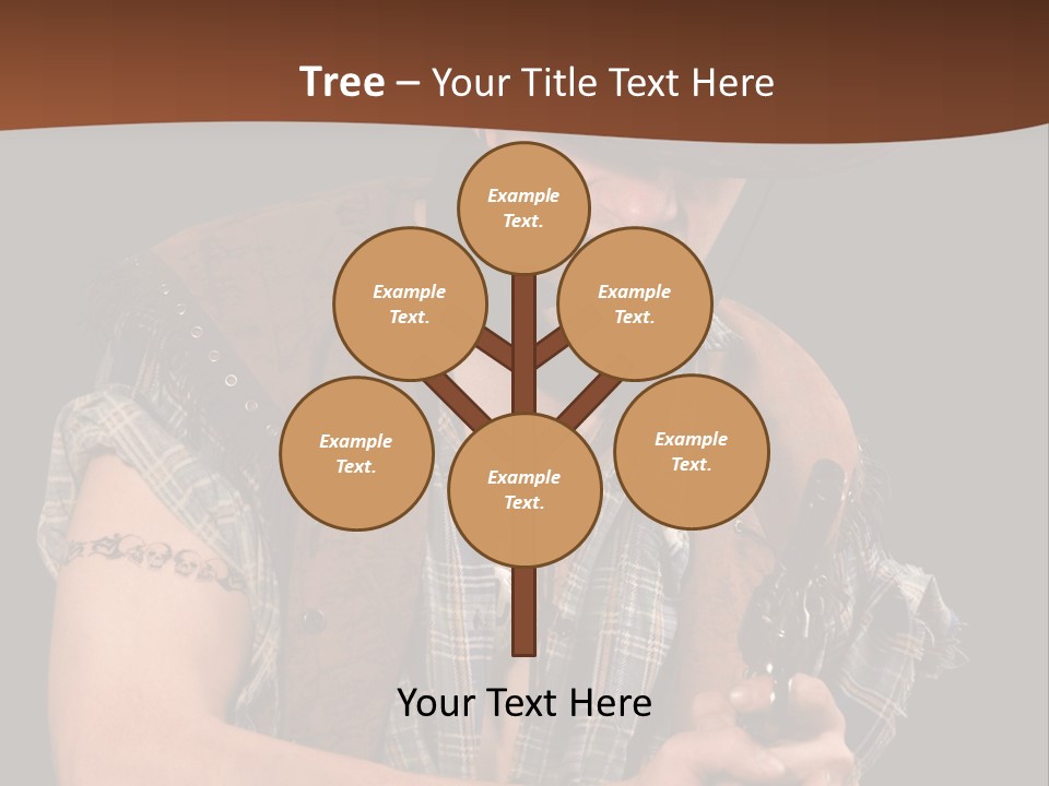 Revolver Glare Cow Boy PowerPoint Template