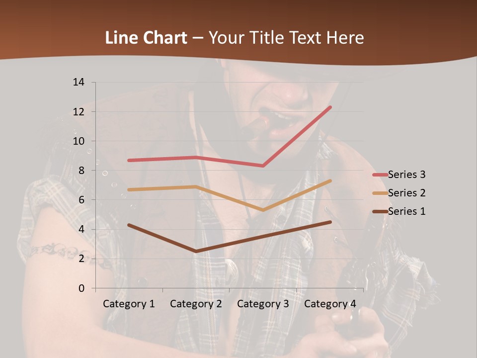 Revolver Glare Cow Boy PowerPoint Template