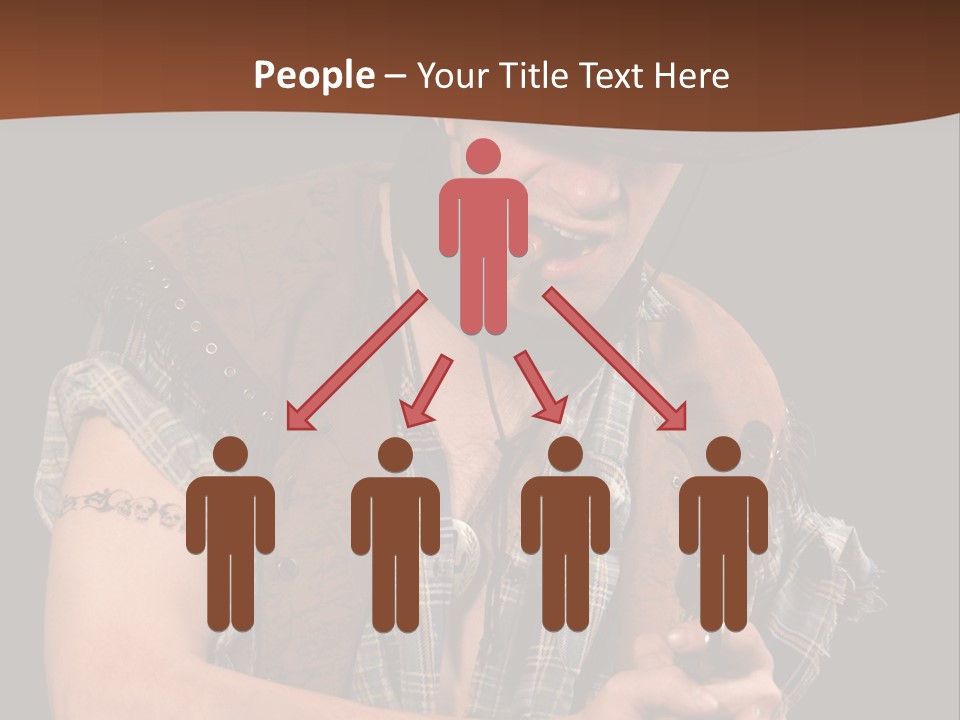 Revolver Glare Cow Boy PowerPoint Template