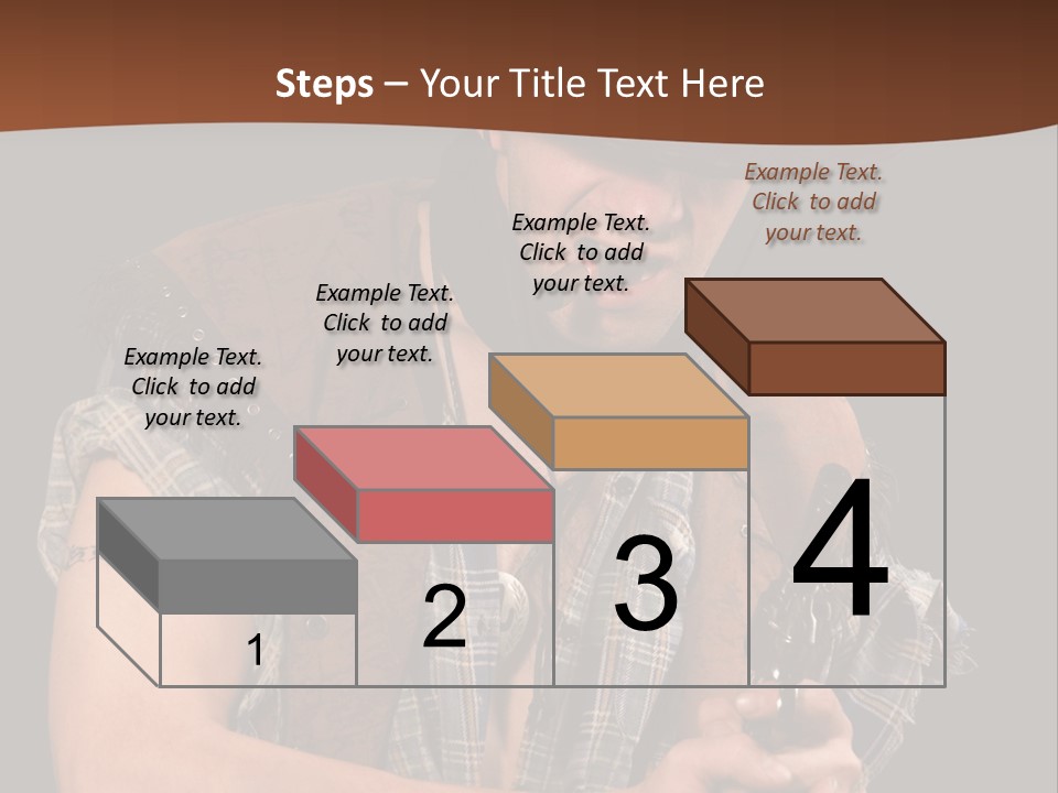 Revolver Glare Cow Boy PowerPoint Template