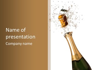 Explosion Wine Drink PowerPoint Template