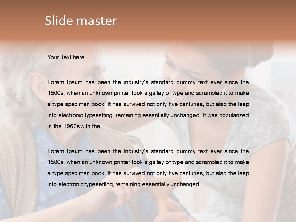 Indoors Old Unwell PowerPoint Template