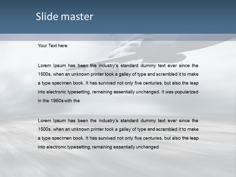 Fly Blue Aerodynamic PowerPoint Template