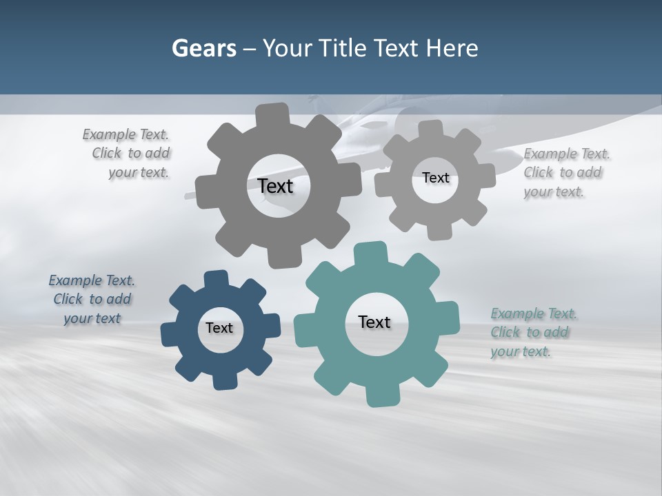 Fly Blue Aerodynamic PowerPoint Template