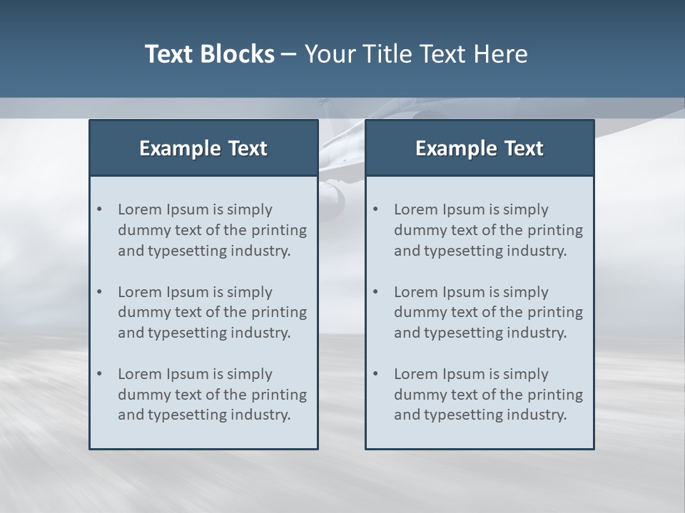 Fly Blue Aerodynamic PowerPoint Template
