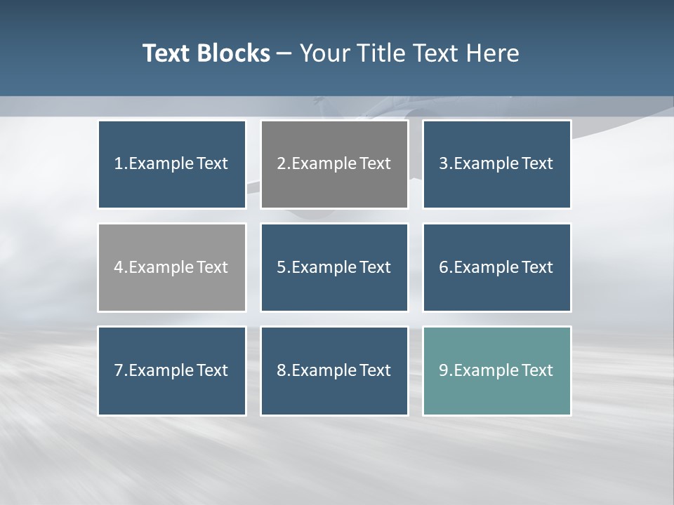 Fly Blue Aerodynamic PowerPoint Template
