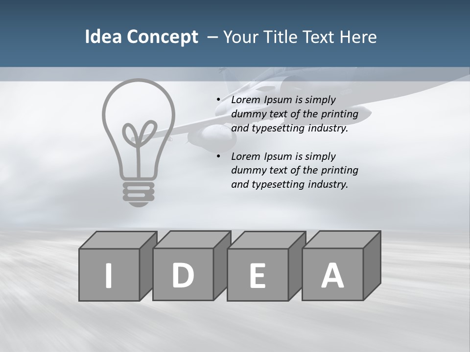 Fly Blue Aerodynamic PowerPoint Template