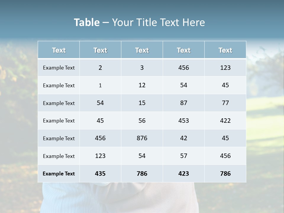 Whiten Park Healthy PowerPoint Template