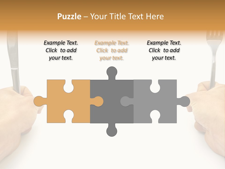 Table Food Hand PowerPoint Template