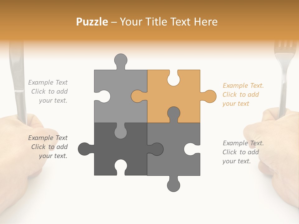 Table Food Hand PowerPoint Template