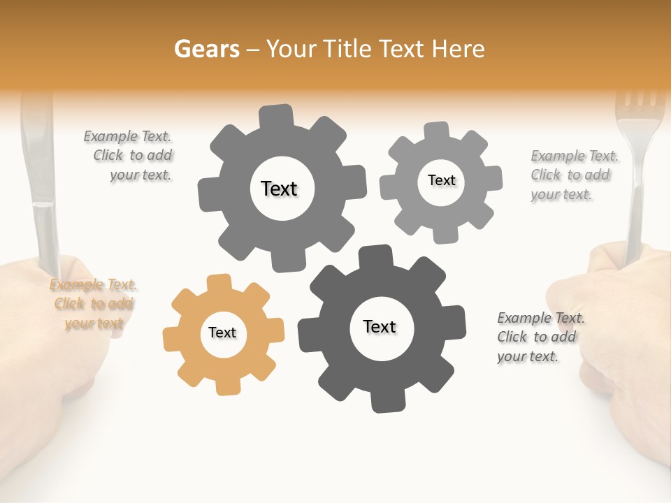 Table Food Hand PowerPoint Template