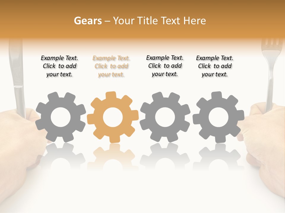 Table Food Hand PowerPoint Template