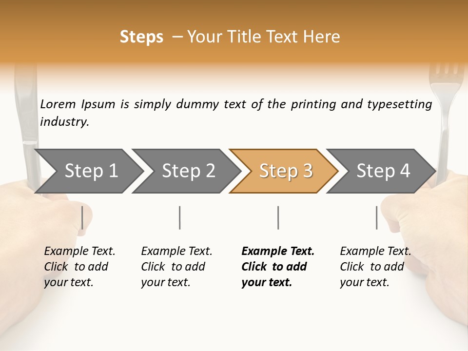 Table Food Hand PowerPoint Template