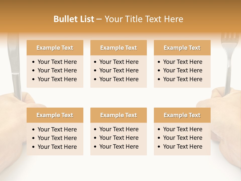 Table Food Hand PowerPoint Template