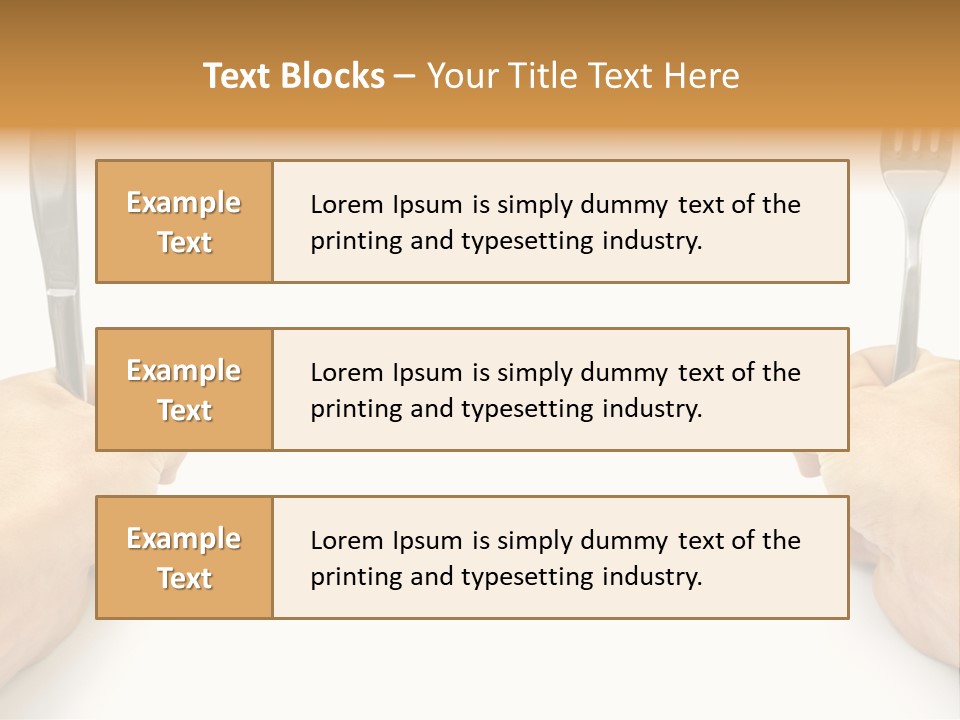 Table Food Hand PowerPoint Template