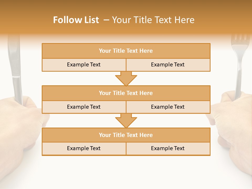 Table Food Hand PowerPoint Template