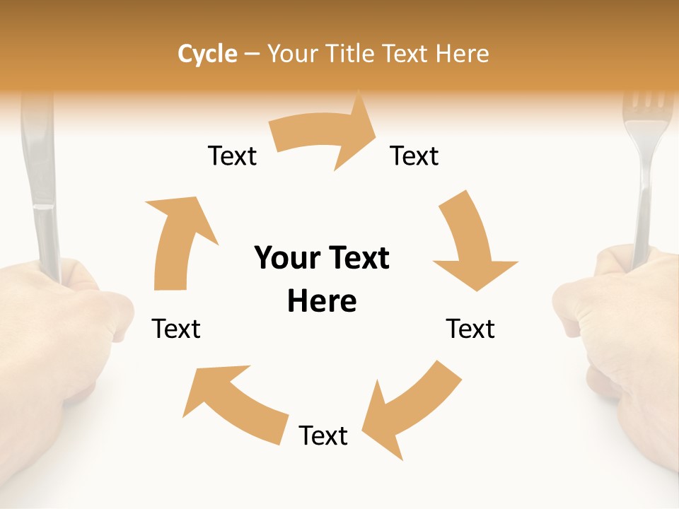 Table Food Hand PowerPoint Template