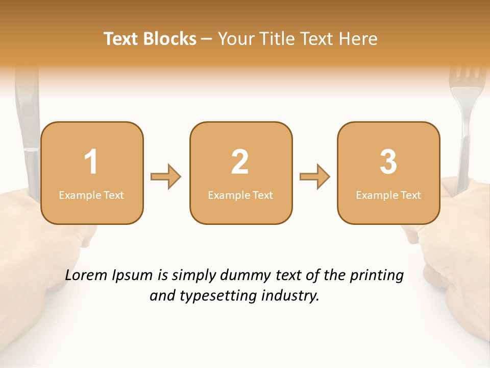 Table Food Hand PowerPoint Template