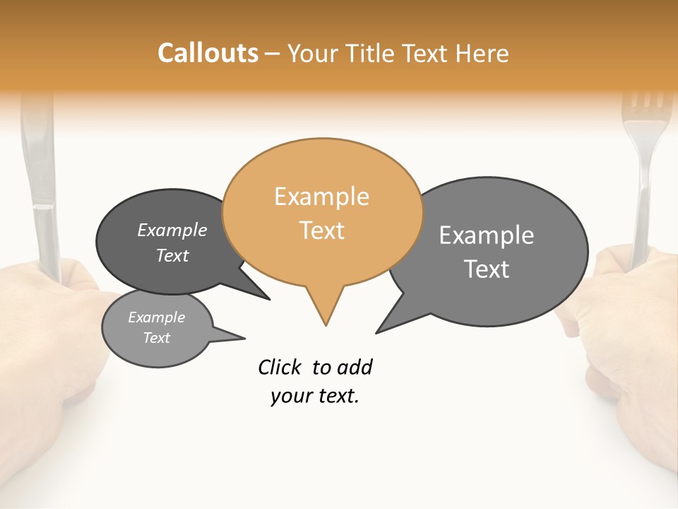 Table Food Hand PowerPoint Template