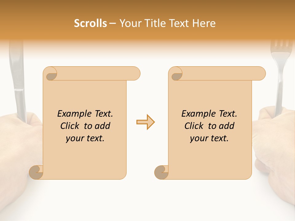 Table Food Hand PowerPoint Template