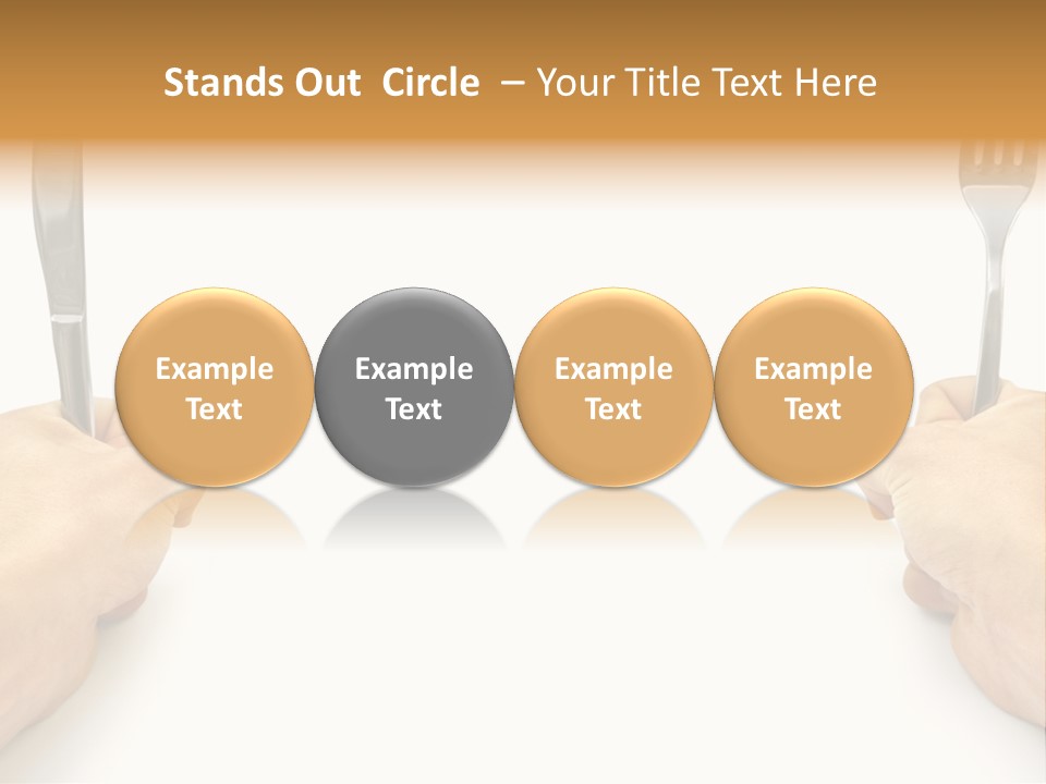 Table Food Hand PowerPoint Template