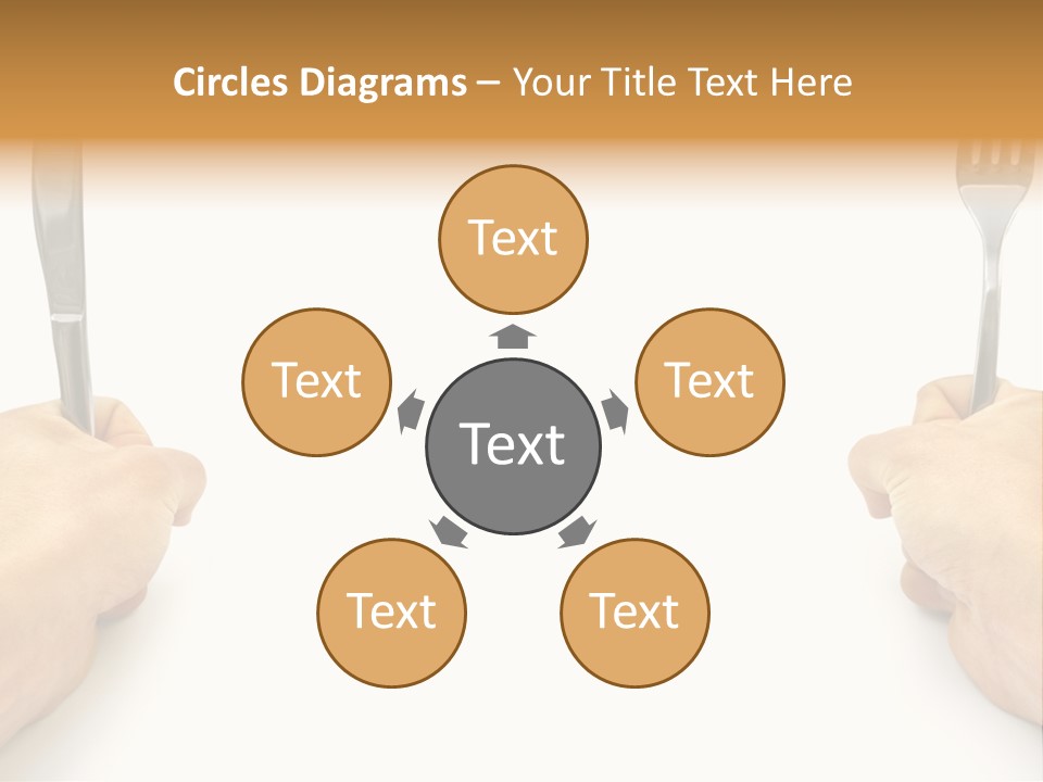 Table Food Hand PowerPoint Template