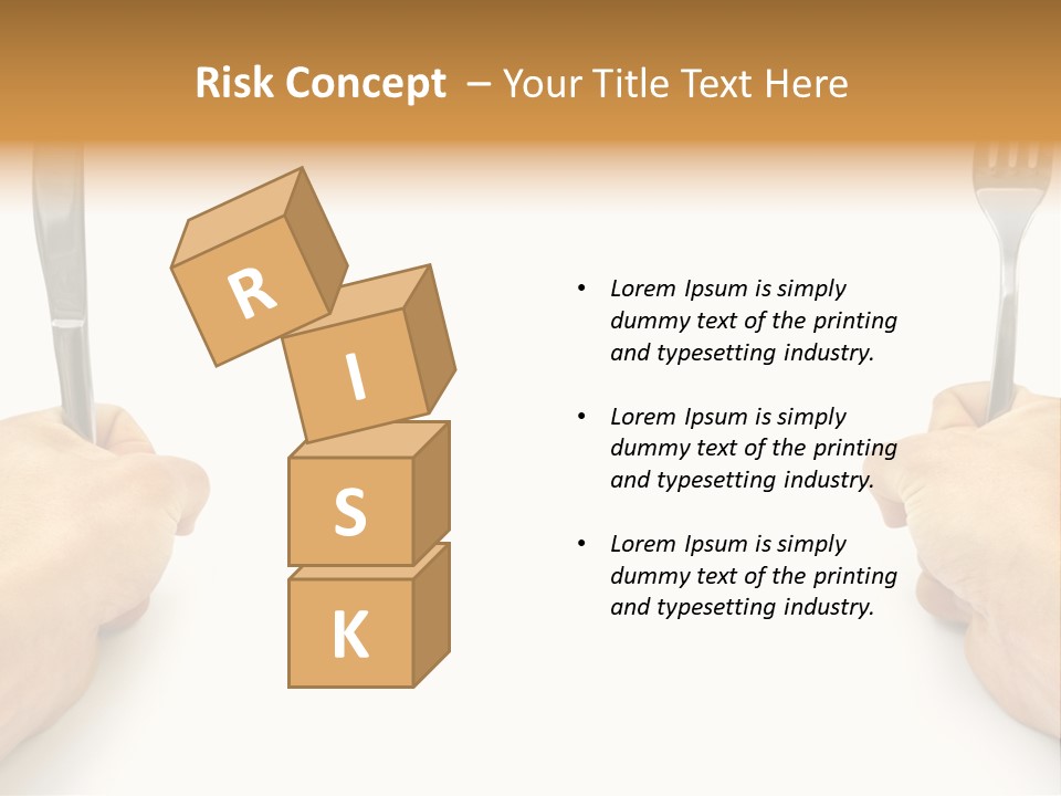 Table Food Hand PowerPoint Template