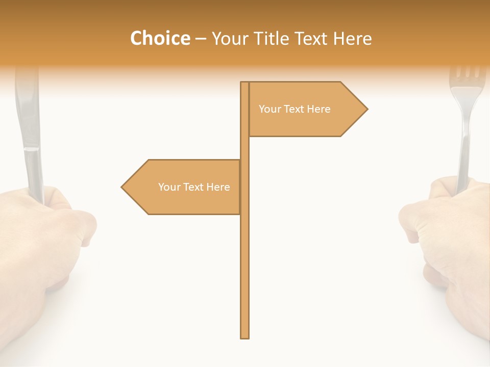 Table Food Hand PowerPoint Template