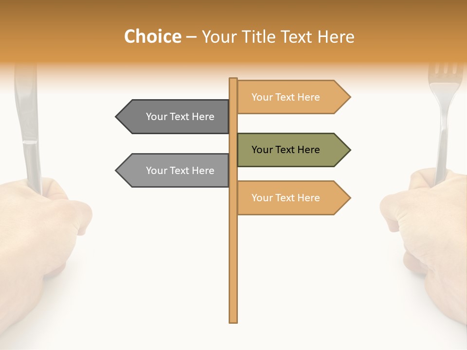 Table Food Hand PowerPoint Template