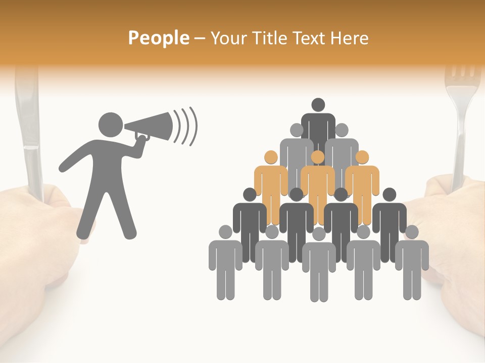 Table Food Hand PowerPoint Template