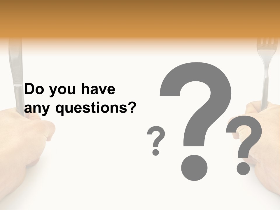 Table Food Hand PowerPoint Template