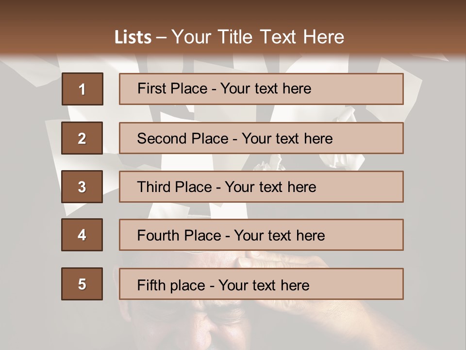 Down Drama Stressed PowerPoint Template