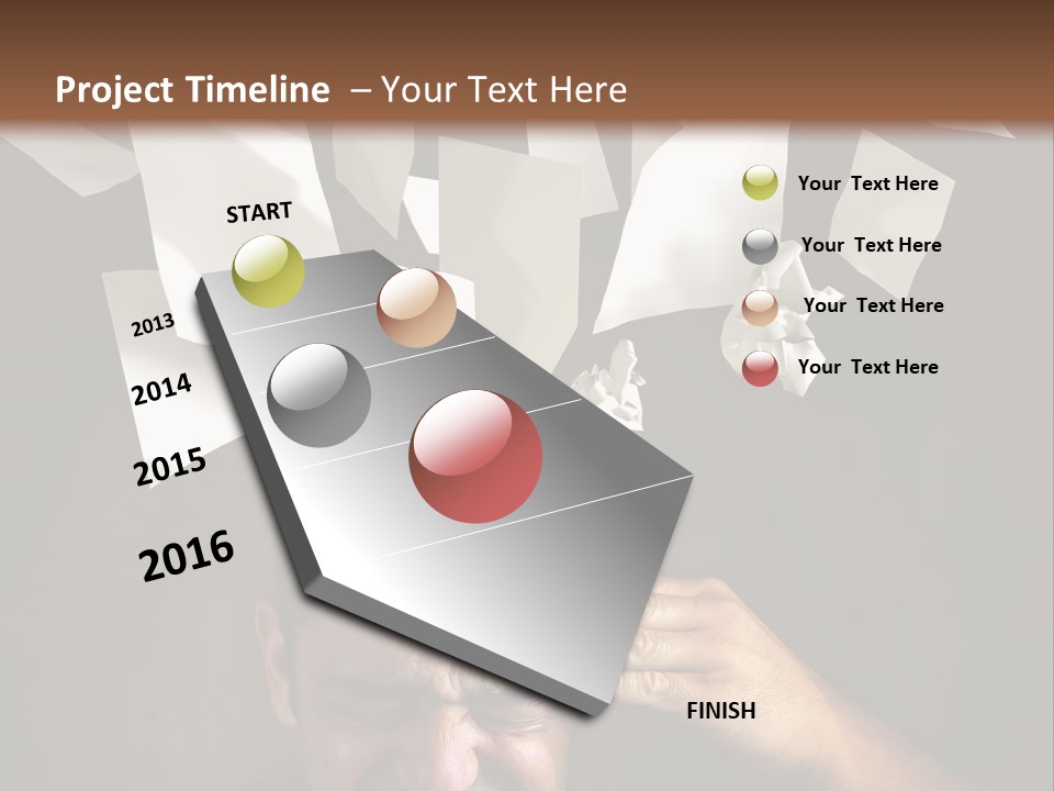 Down Drama Stressed PowerPoint Template