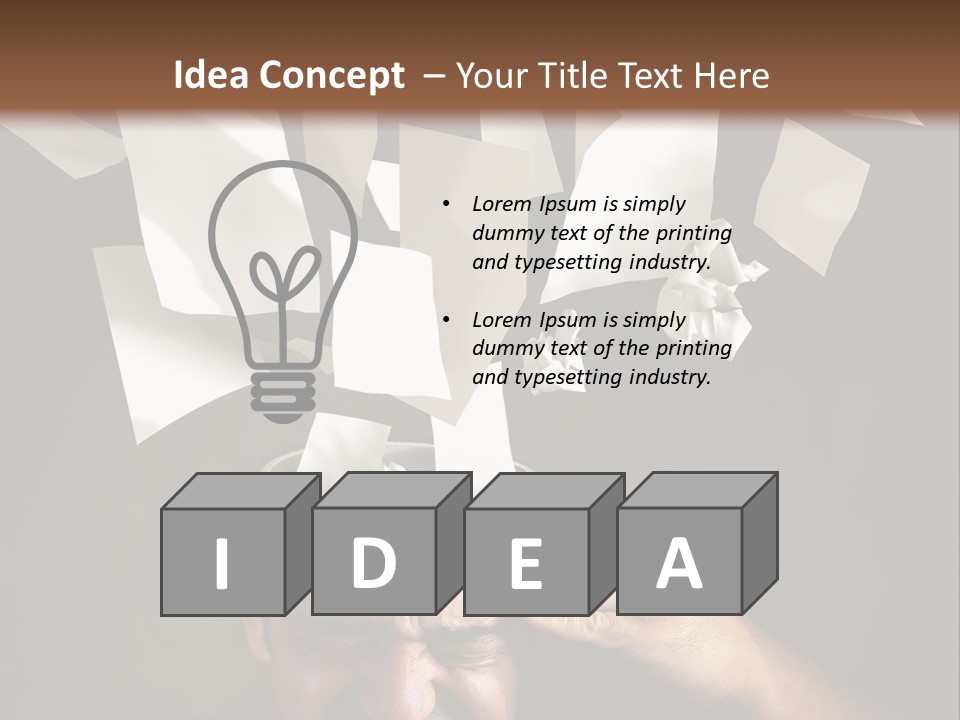 Down Drama Stressed PowerPoint Template
