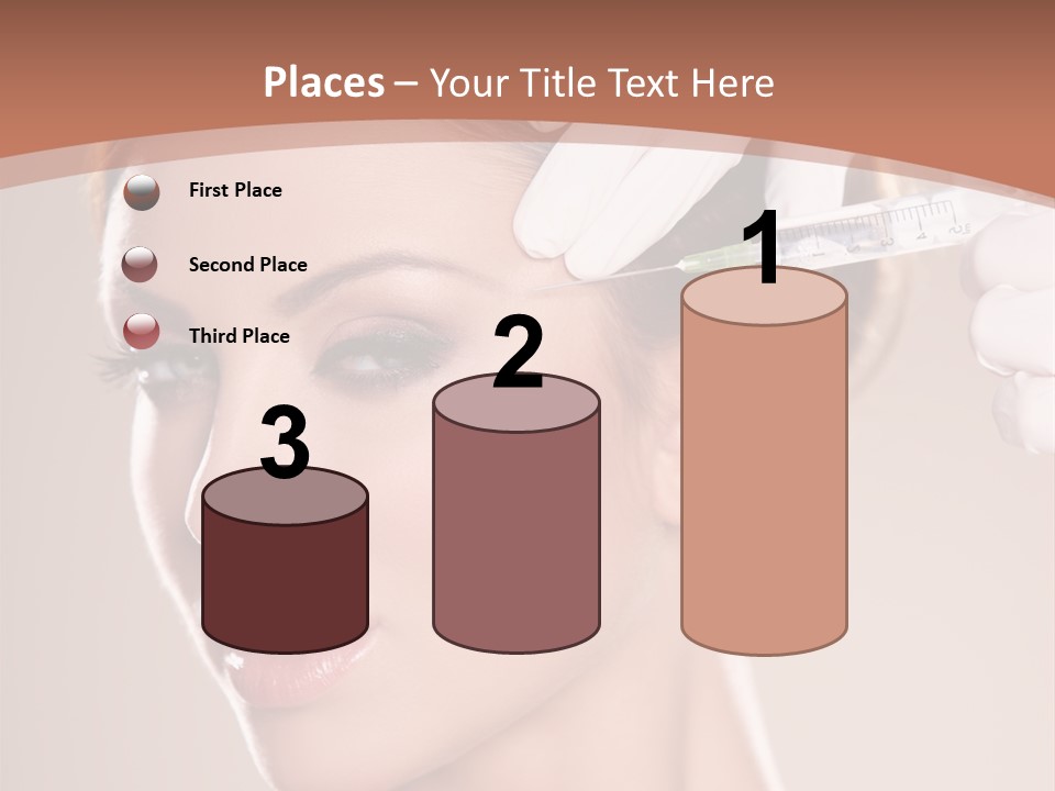 Skincare Caucasian Needle PowerPoint Template