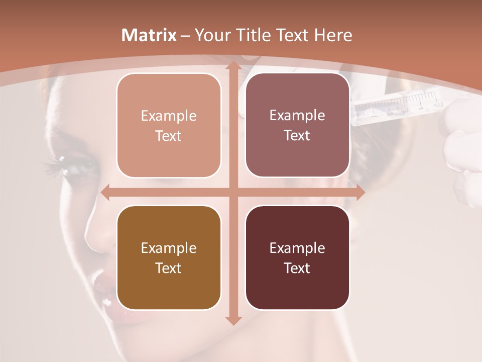 Skincare Caucasian Needle PowerPoint Template