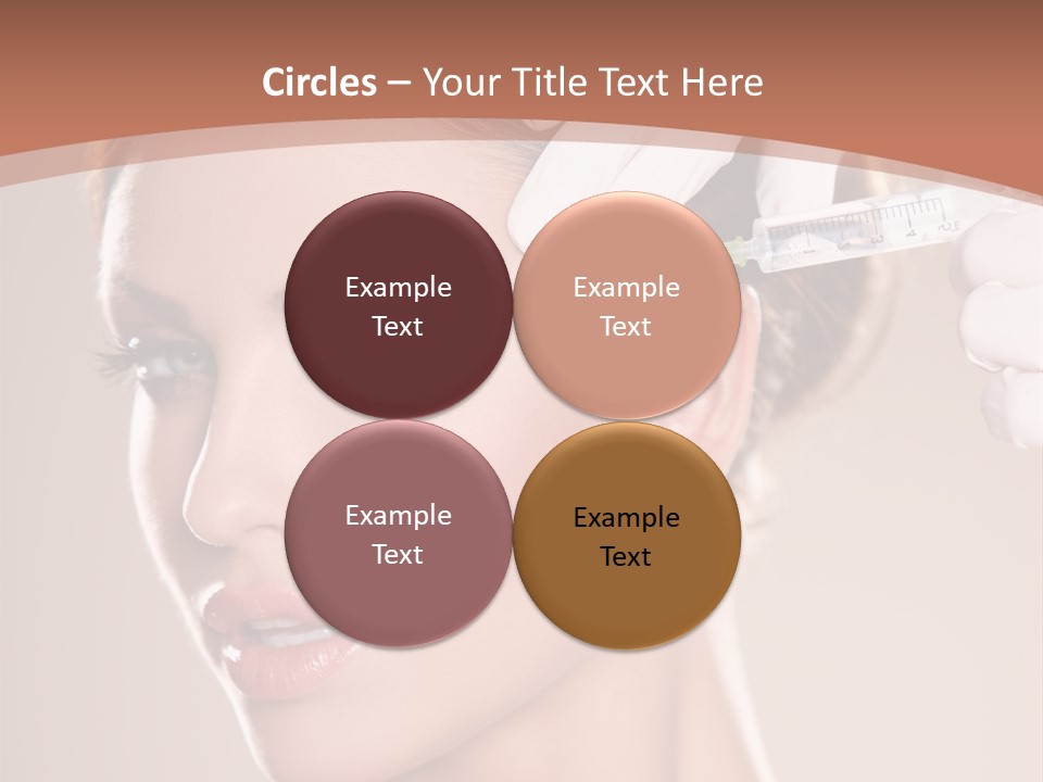 Skincare Caucasian Needle PowerPoint Template