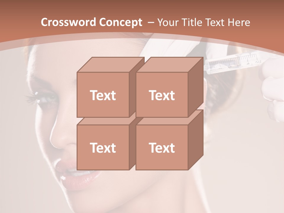 Skincare Caucasian Needle PowerPoint Template