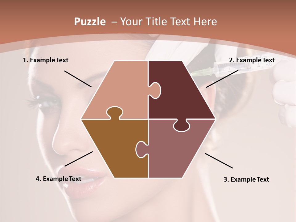 Skincare Caucasian Needle PowerPoint Template