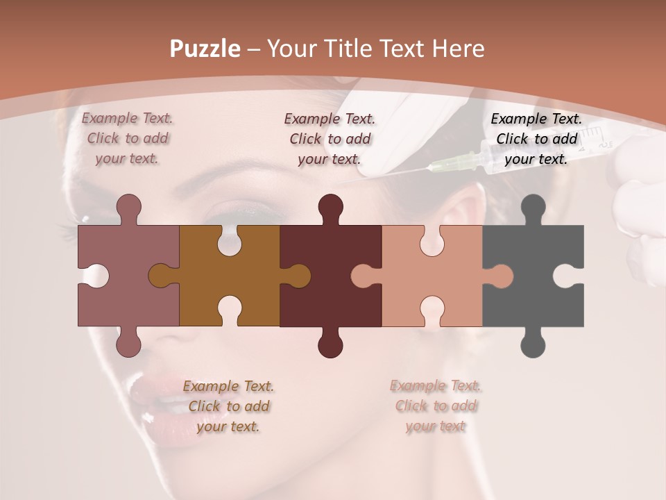 Skincare Caucasian Needle PowerPoint Template