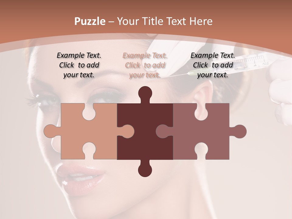 Skincare Caucasian Needle PowerPoint Template