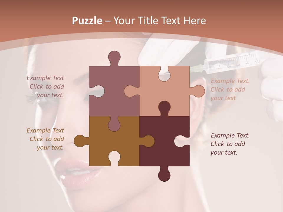 Skincare Caucasian Needle PowerPoint Template