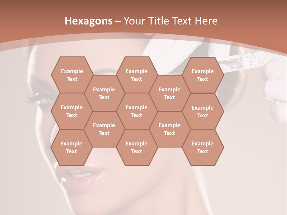 Skincare Caucasian Needle PowerPoint Template