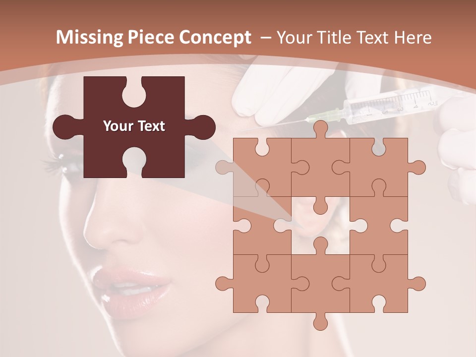 Skincare Caucasian Needle PowerPoint Template