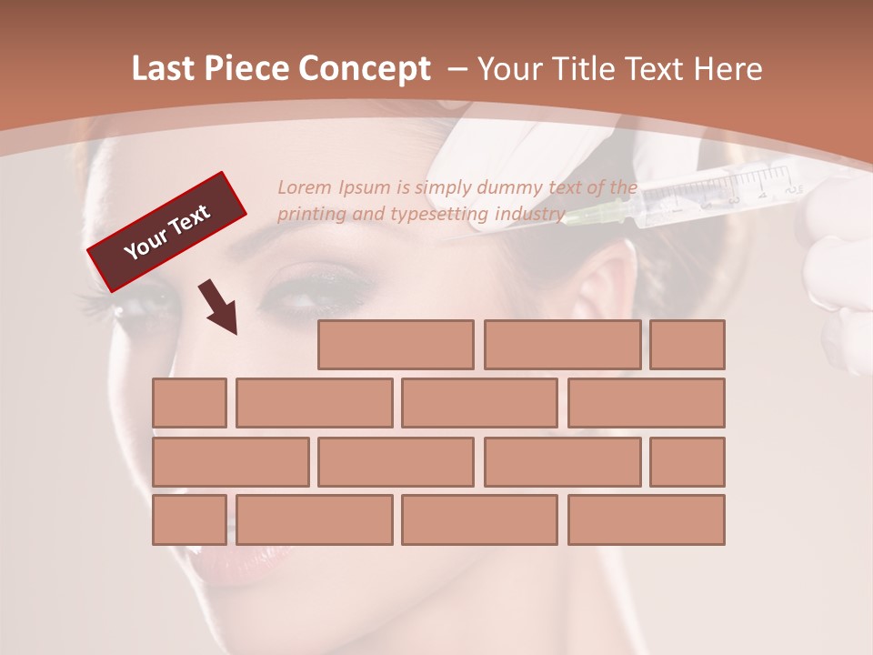 Skincare Caucasian Needle PowerPoint Template