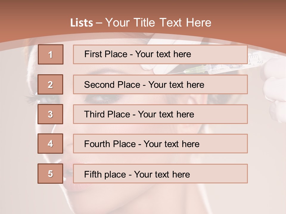 Skincare Caucasian Needle PowerPoint Template