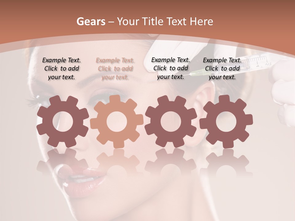 Skincare Caucasian Needle PowerPoint Template