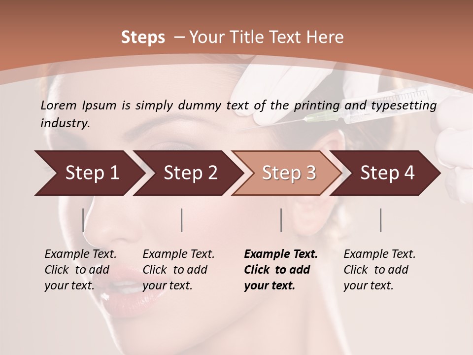 Skincare Caucasian Needle PowerPoint Template