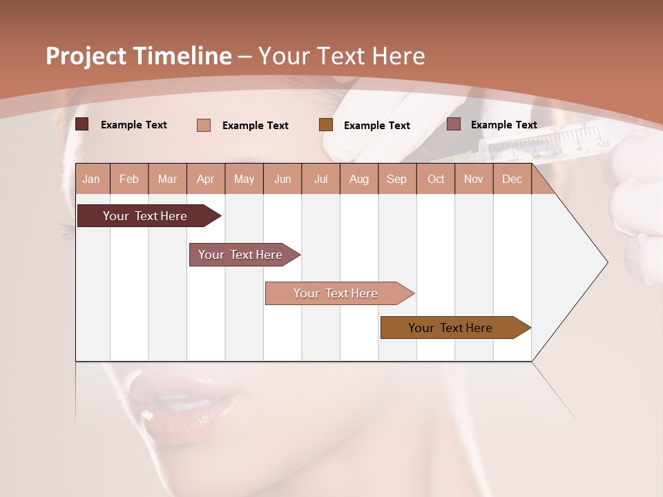 Skincare Caucasian Needle PowerPoint Template
