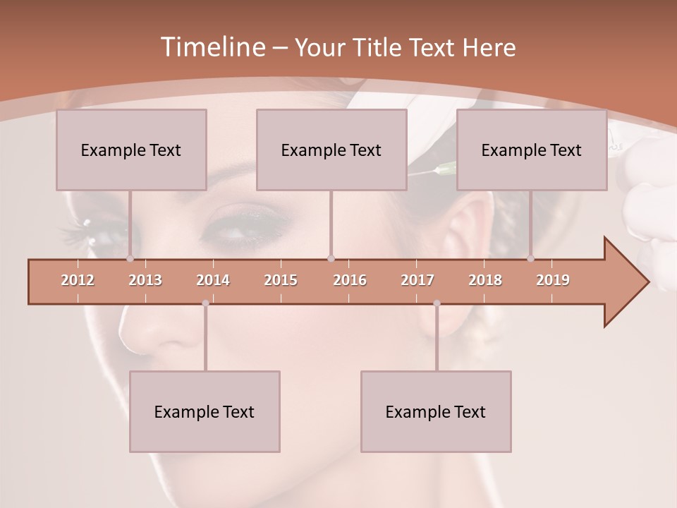 Skincare Caucasian Needle PowerPoint Template